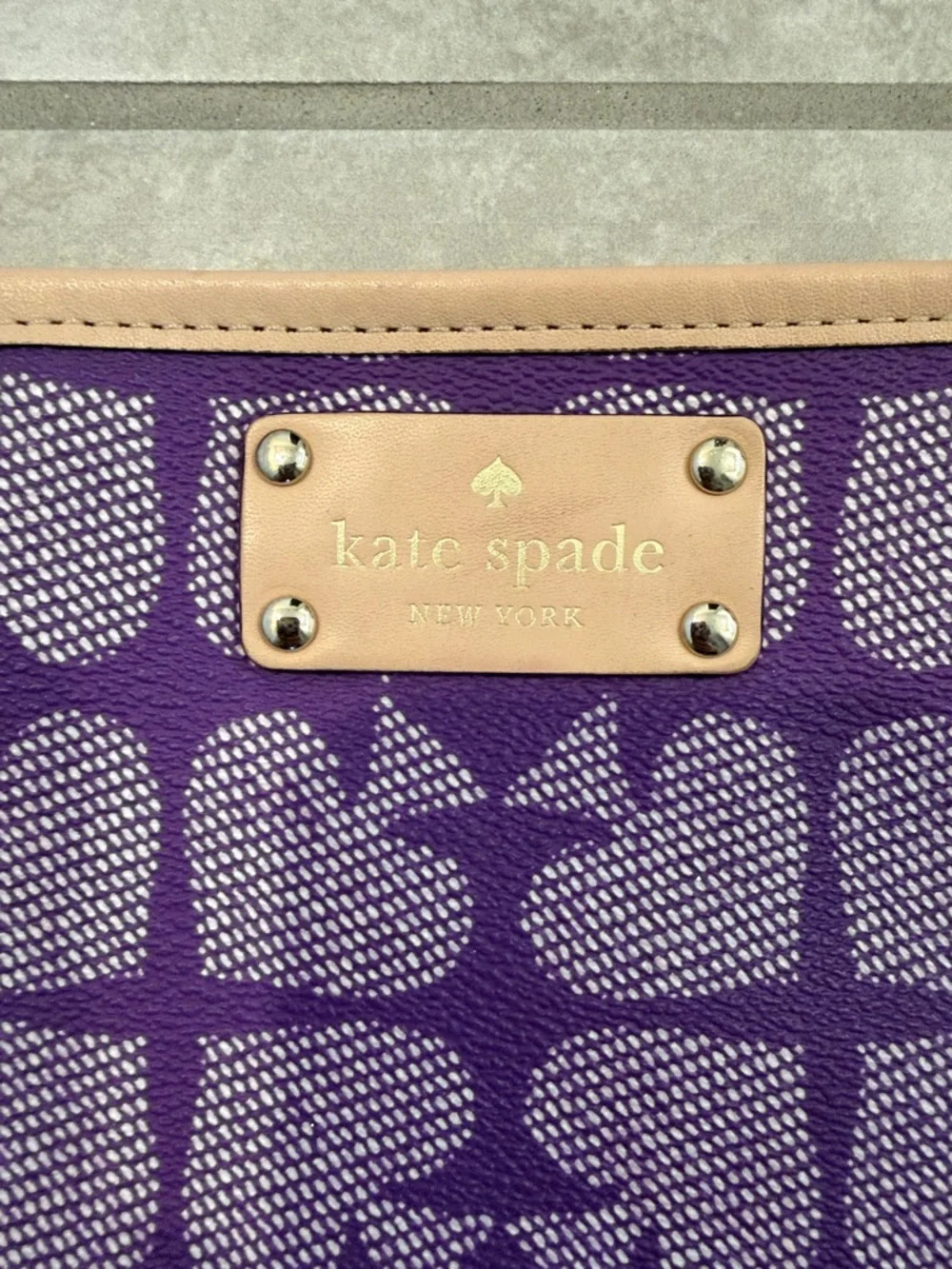 kate spade Purple Adrianne Ace of Hearts iPad Pouch Clutch